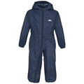 Navy Blue - Front - Trespass Babies Button Waterproof Rain Suit