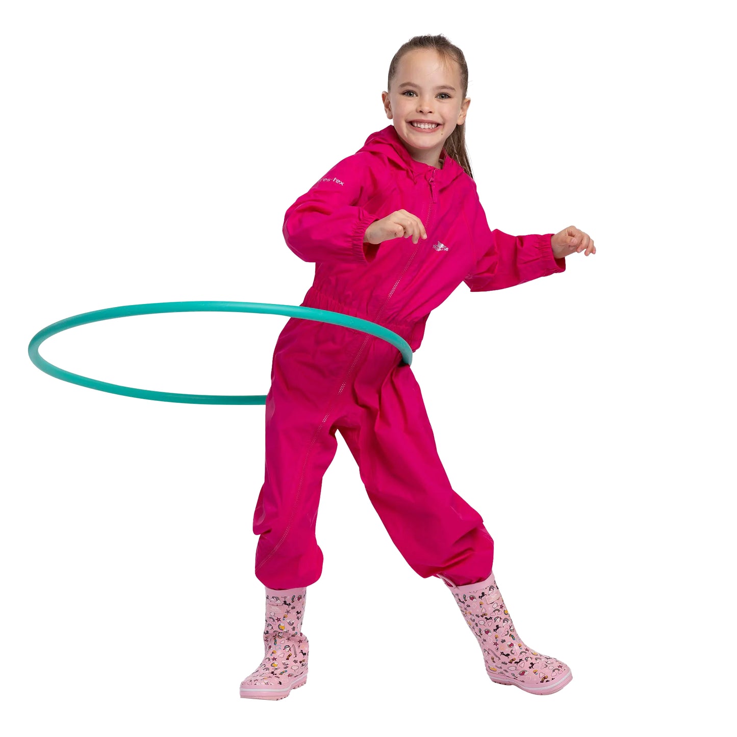 Gerbera - Side - Trespass Babies Button Waterproof Rain Suit