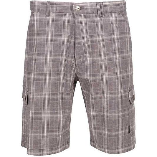 Storm Grey Check - Front - Trespass Mens Earwig Cargo Shorts