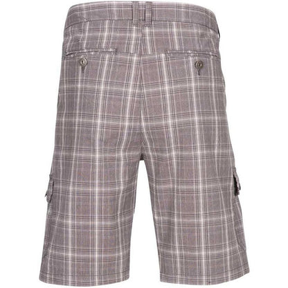 Storm Grey Check - Back - Trespass Mens Earwig Cargo Shorts
