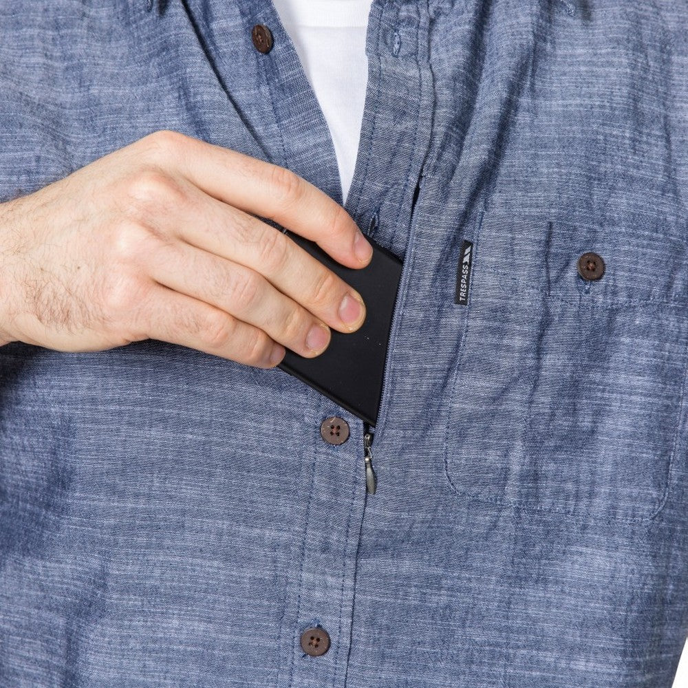 Navy - Lifestyle - Trespass Mens Slapton Short Sleeve Shirt