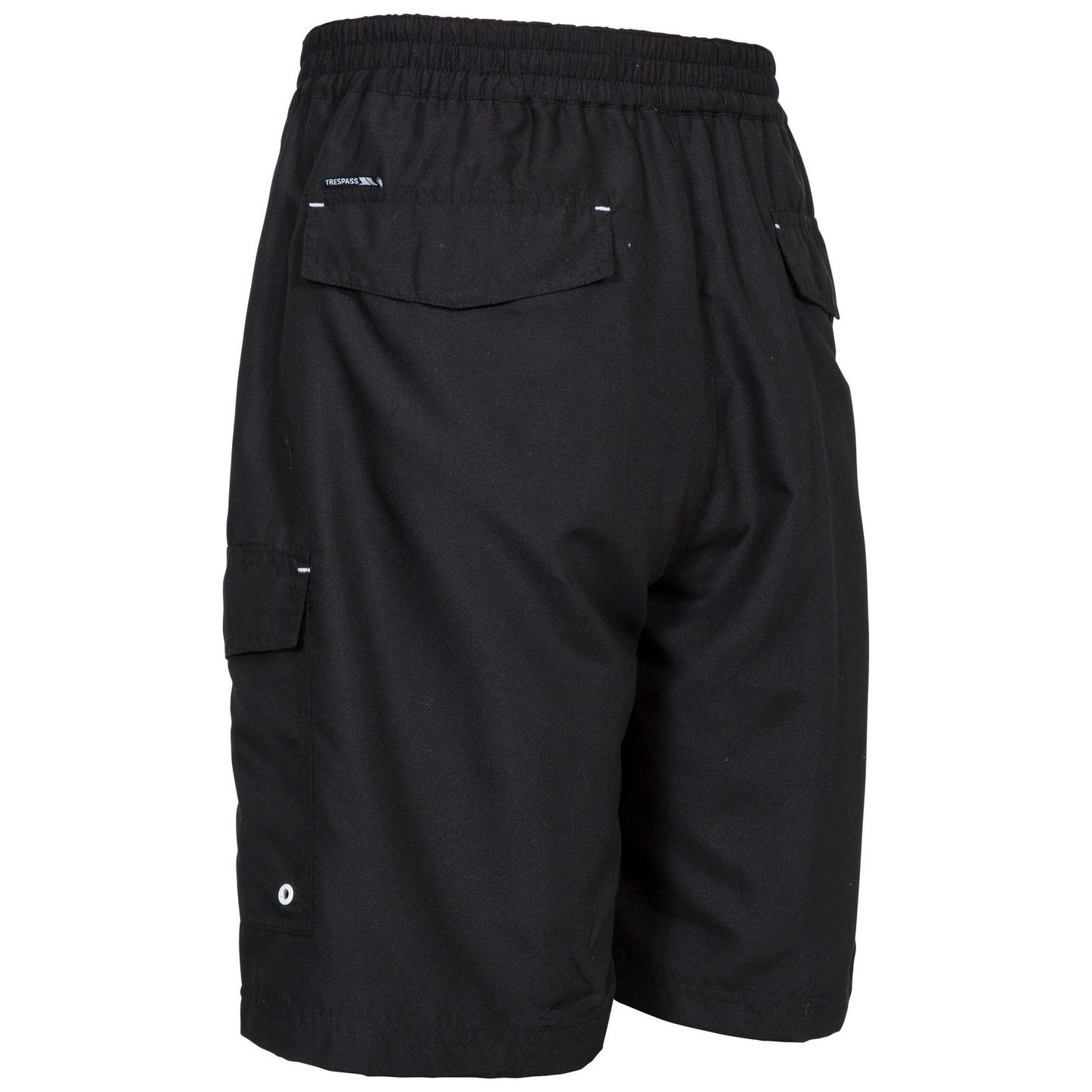Black - Back - Trespass Mens Crucifer Surf Shorts