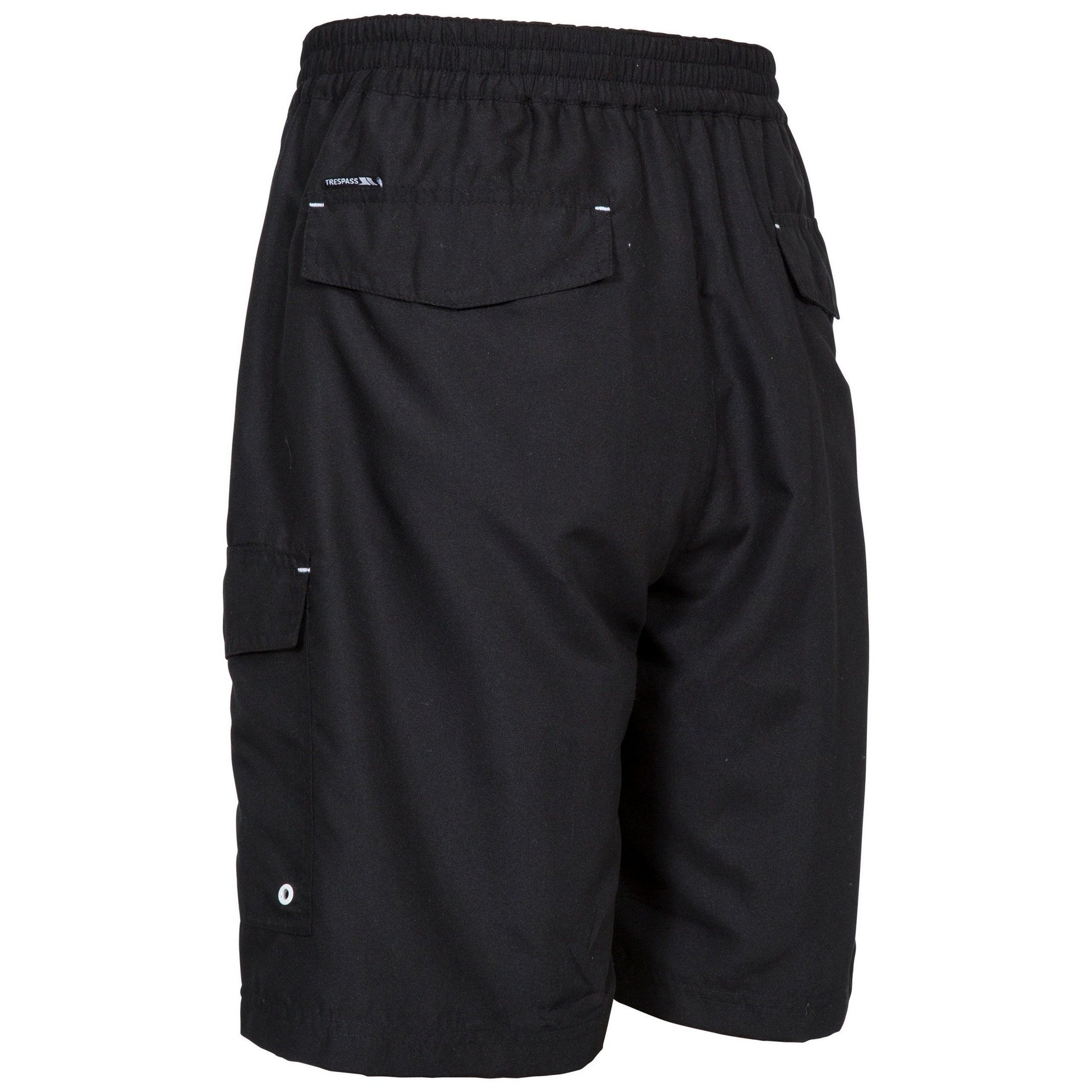 Black - Back - Trespass Mens Crucifer Surf Shorts