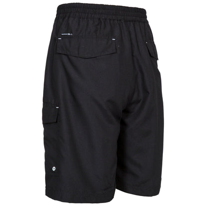 Black - Back - Trespass Mens Crucifer Surf Shorts