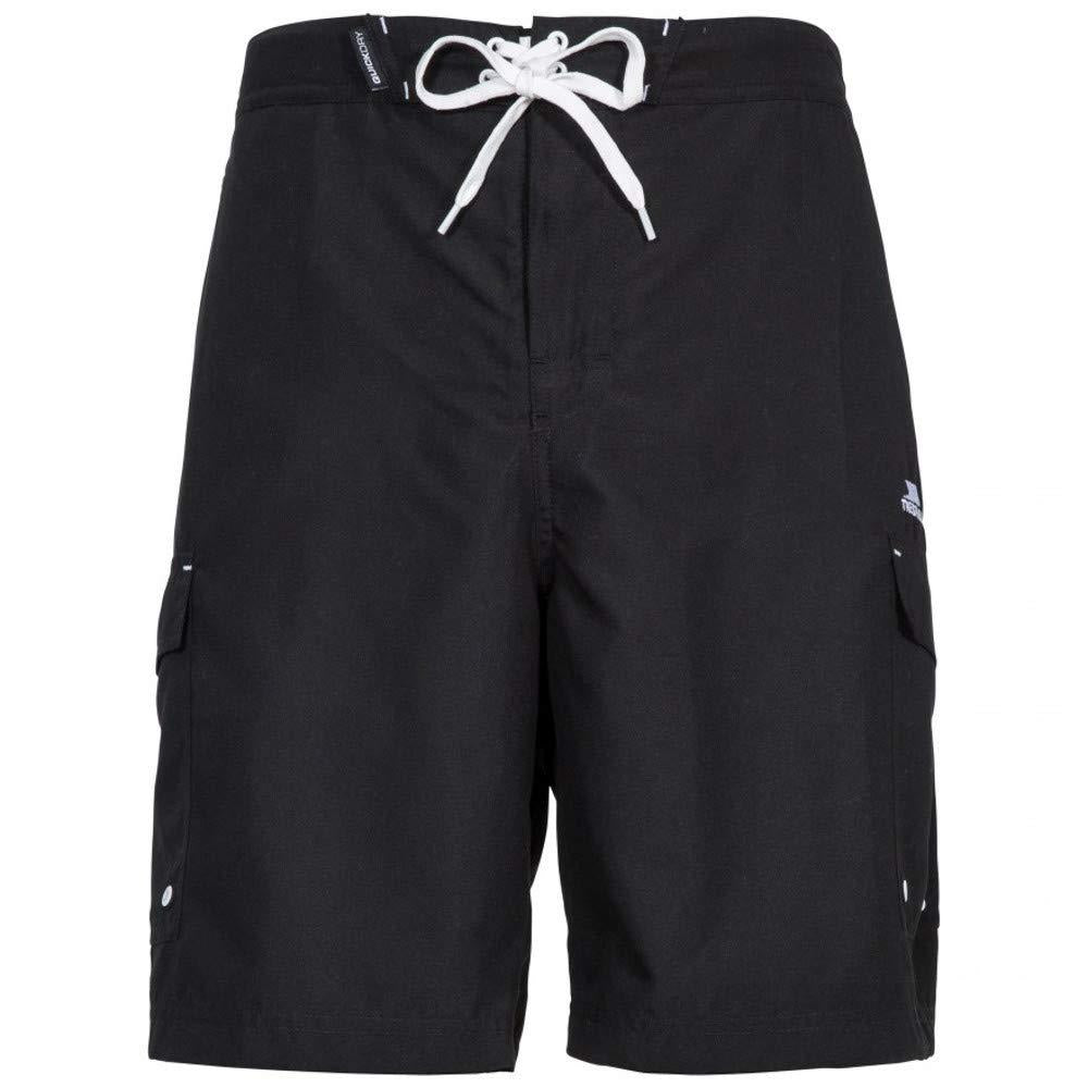 Black - Front - Trespass Mens Crucifer Surf Shorts