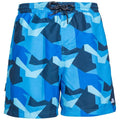 Blue Camo - Front - Trespass Mens Chiggers Mid Length Swim Shorts
