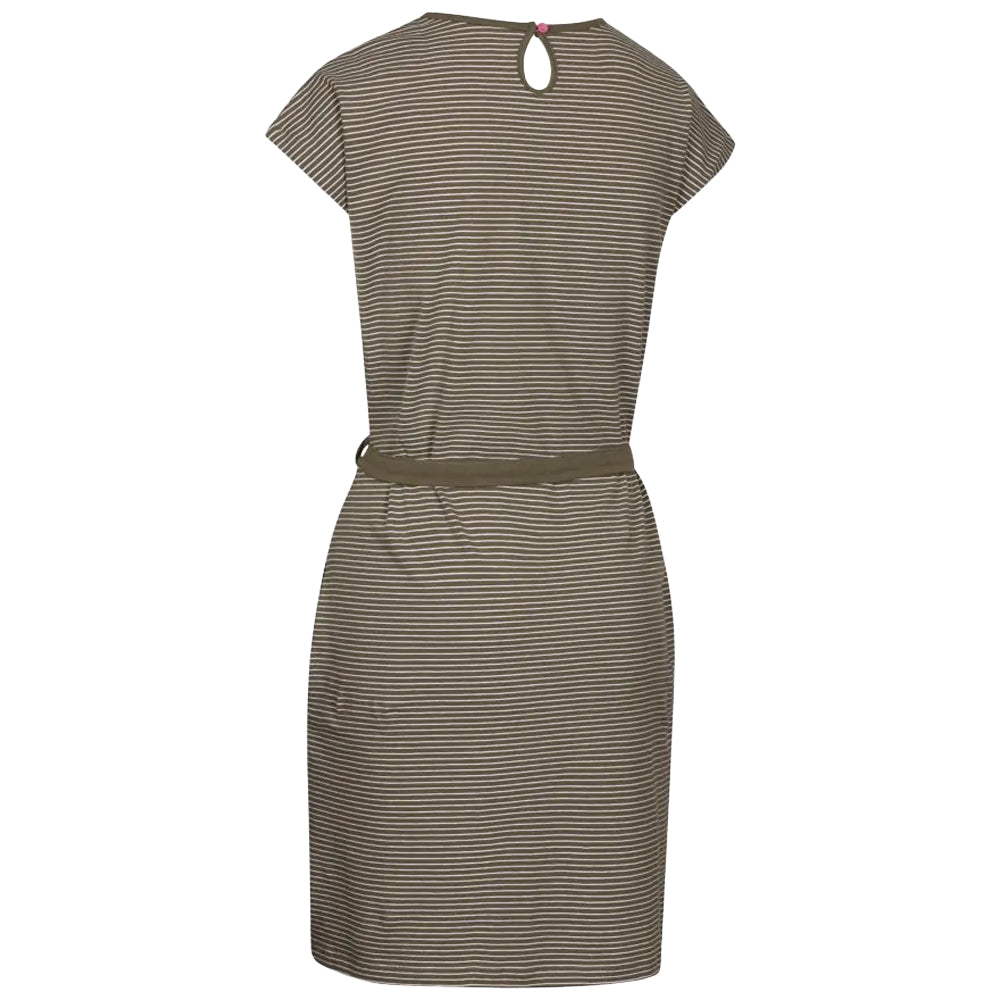 Herb Stripe - Back - Trespass Womens-Ladies Lidia Round Neck Cotton Dress