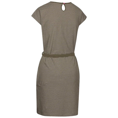 Herb Stripe - Back - Trespass Womens-Ladies Lidia Round Neck Cotton Dress