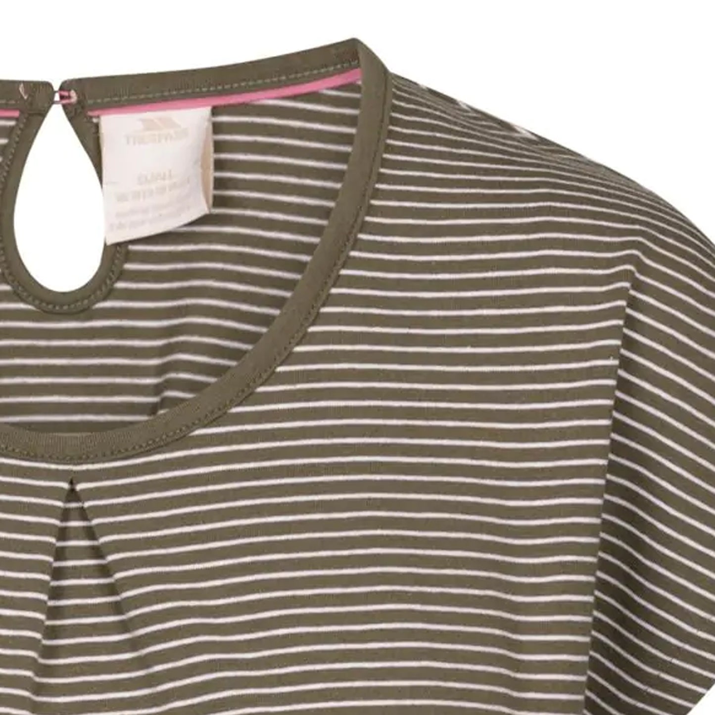 Herb Stripe - Side - Trespass Womens-Ladies Lidia Round Neck Cotton Dress