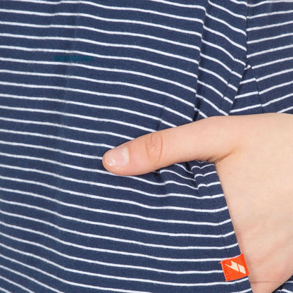 Navy Stripe - Lifestyle - Trespass Womens-Ladies Lidia Round Neck Cotton Dress