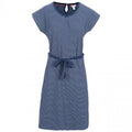 Navy Stripe - Front - Trespass Womens-Ladies Lidia Round Neck Cotton Dress