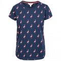 Navy Flamingo - Front - Trespass Womens Carolyn Short Sleeved Patterned T Shirt