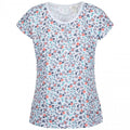 White Floral - Front - Trespass Womens Charlene Floral Cap Sleeved T Shirt