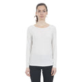White Marl - Close up - Trespass Womens Daintree Long Sleeved T Shirt