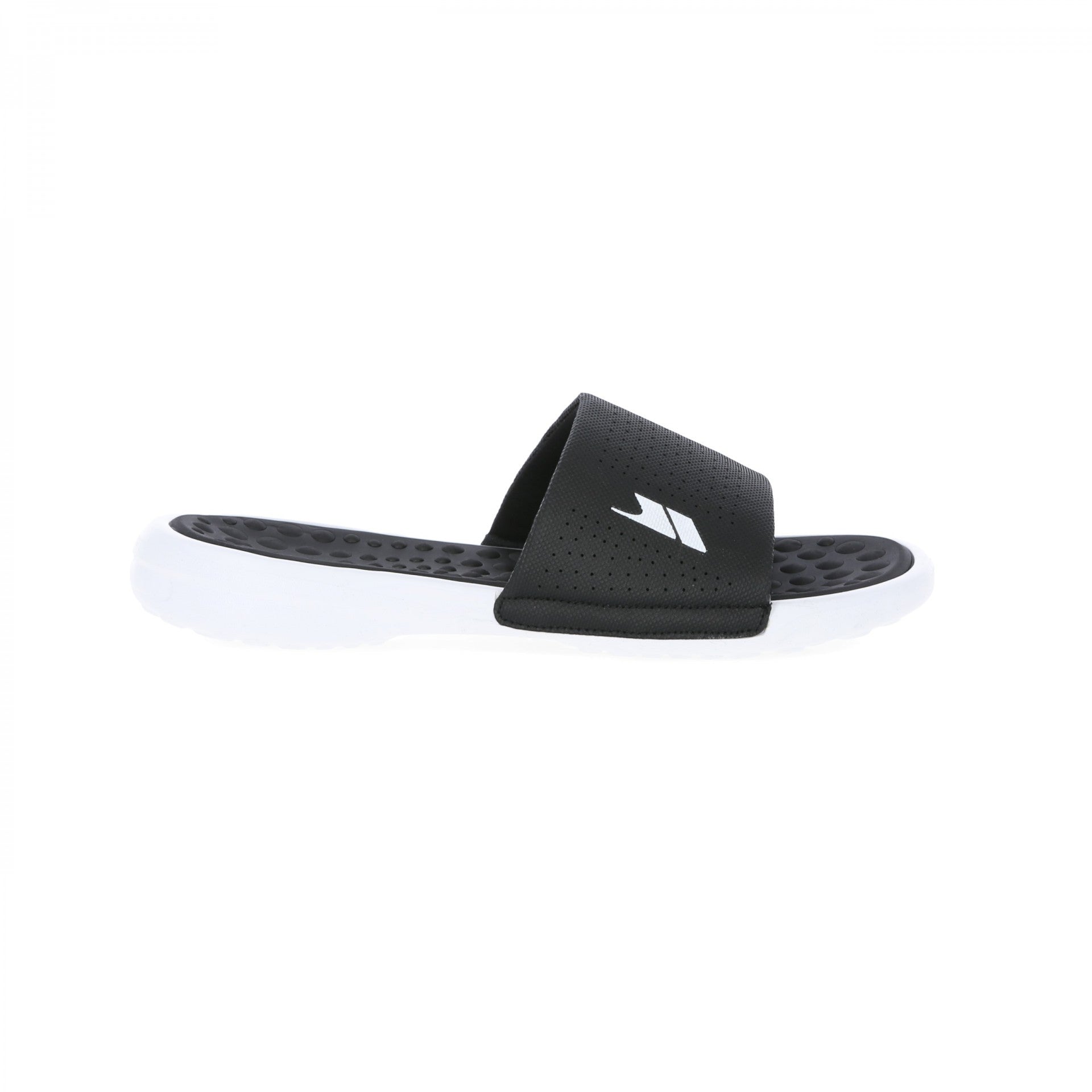 Black - White - Back - Trespass Mens Slide Cushioned Sandal