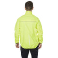 Hi Visibility Yellow - Side - Trespass Mens Retract Hi-Vis Packaway Waterproof Jacket.