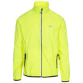 Hi Visibility Yellow - Front - Trespass Mens Retract Hi-Vis Packaway Waterproof Jacket.
