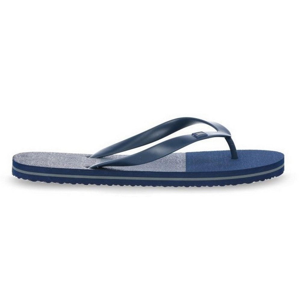 Navy Stripe - Back - Trespass Mens Esten Cushioned Flip Flops