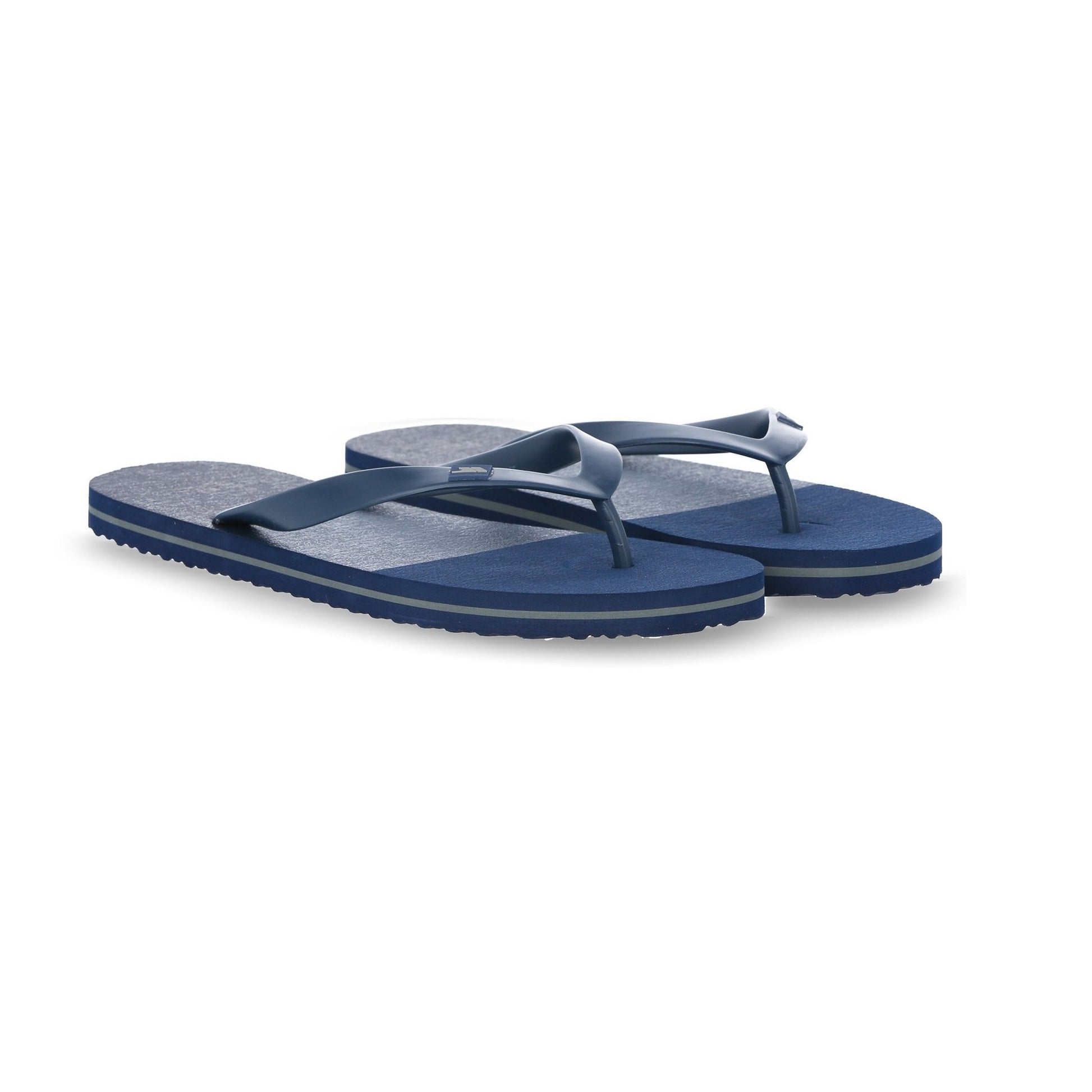 Navy Stripe - Pack Shot - Trespass Mens Esten Cushioned Flip Flops