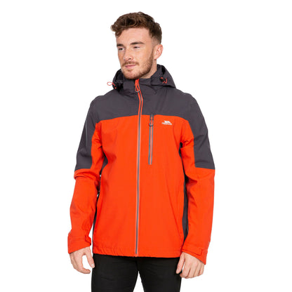 Flame - Side - Trespass Mens Tappin Hooded Waterproof Jacket