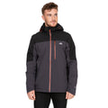 Dark Grey - Side - Trespass Mens Tappin Hooded Waterproof Jacket