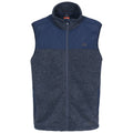 Navy Melange - Front - Trespass Mens Leafminer Fleece Gilet