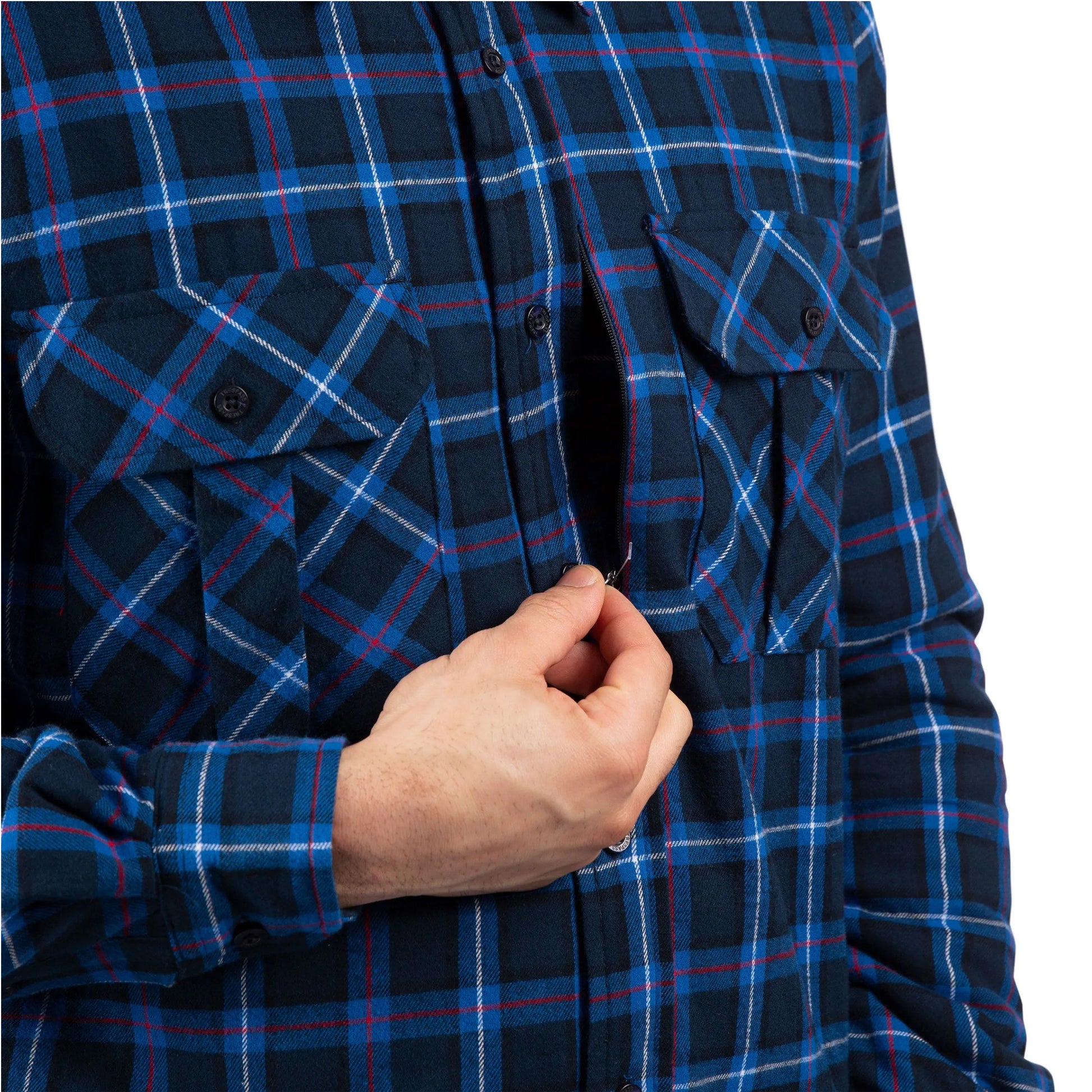 Dark Blue - Side - Trespass Mens Rapeseed Check Shirt