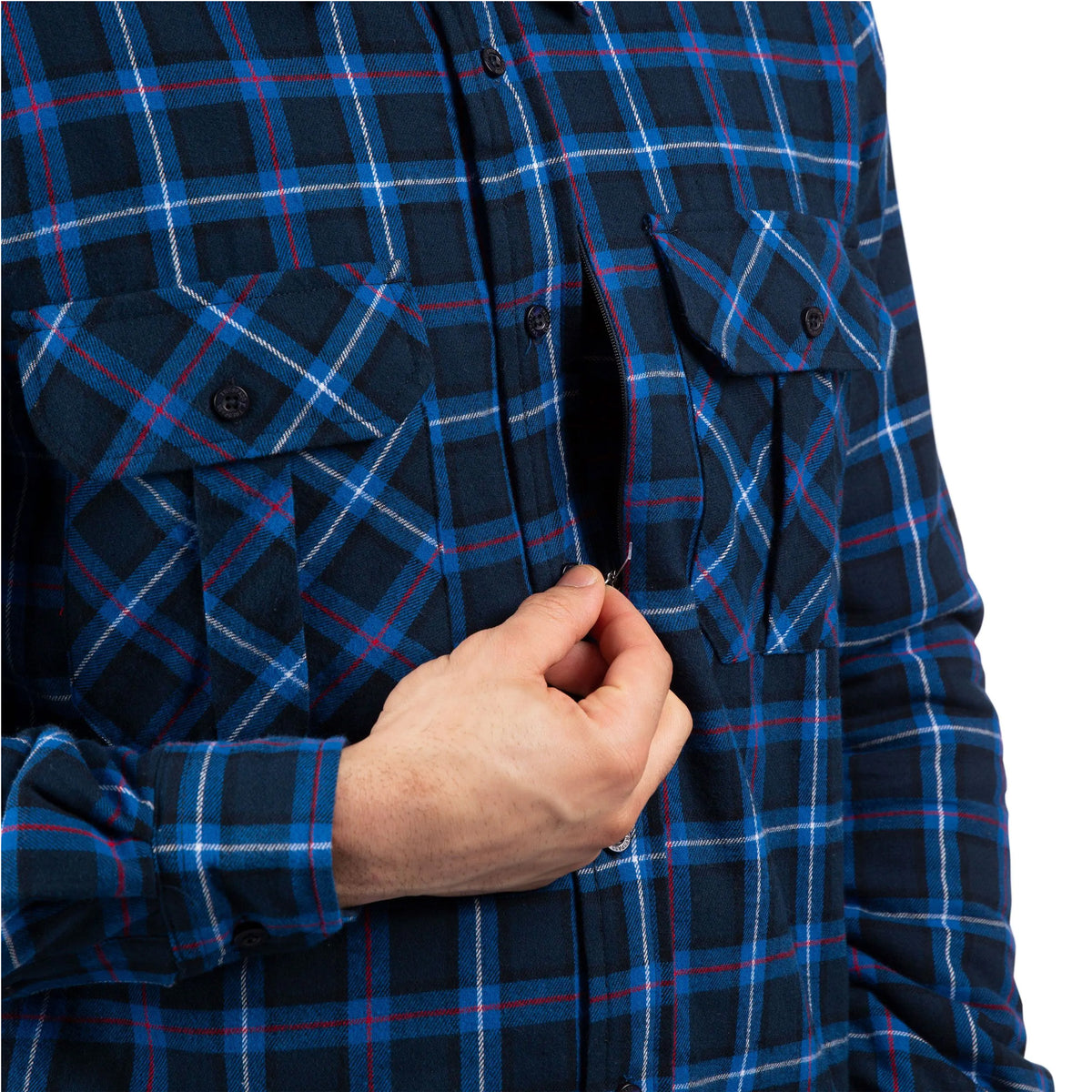 Dark Blue - Side - Trespass Mens Rapeseed Check Shirt
