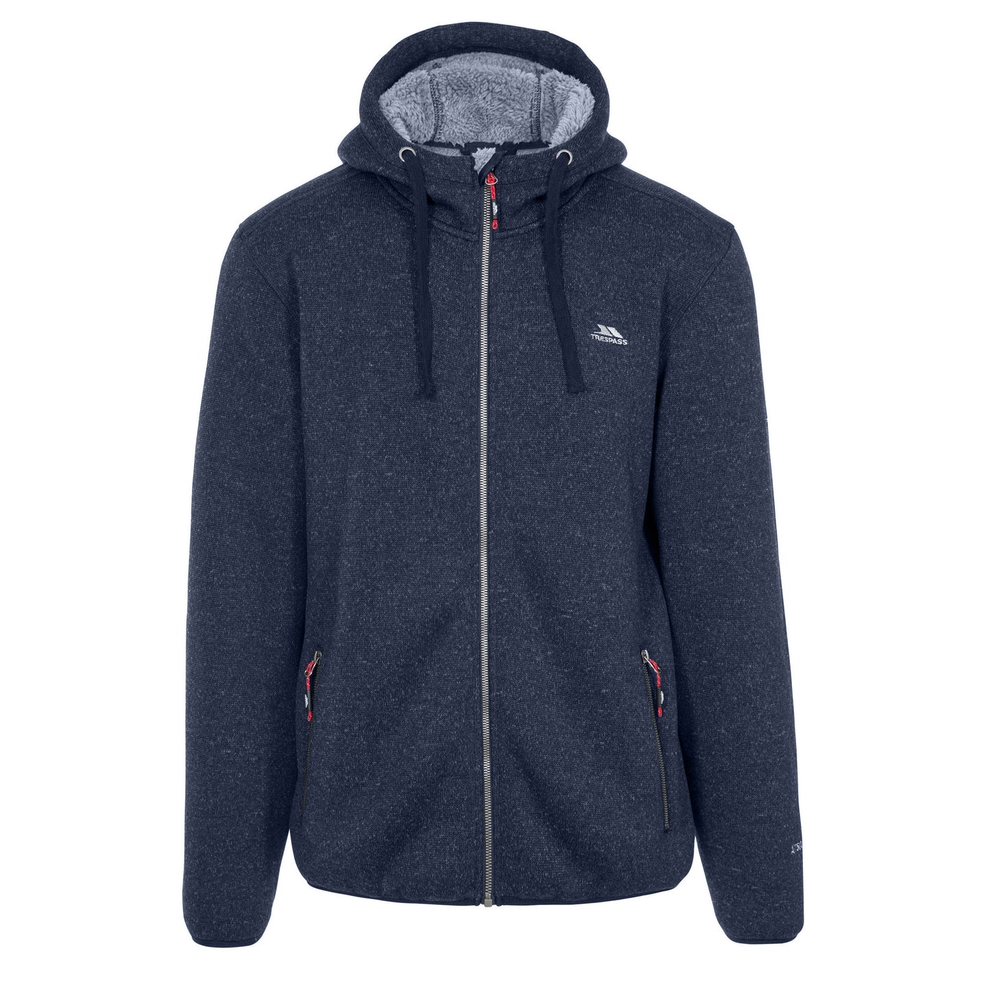 Navy Marl - Front - Trespass Mens Tableypipe Fleece Jacket