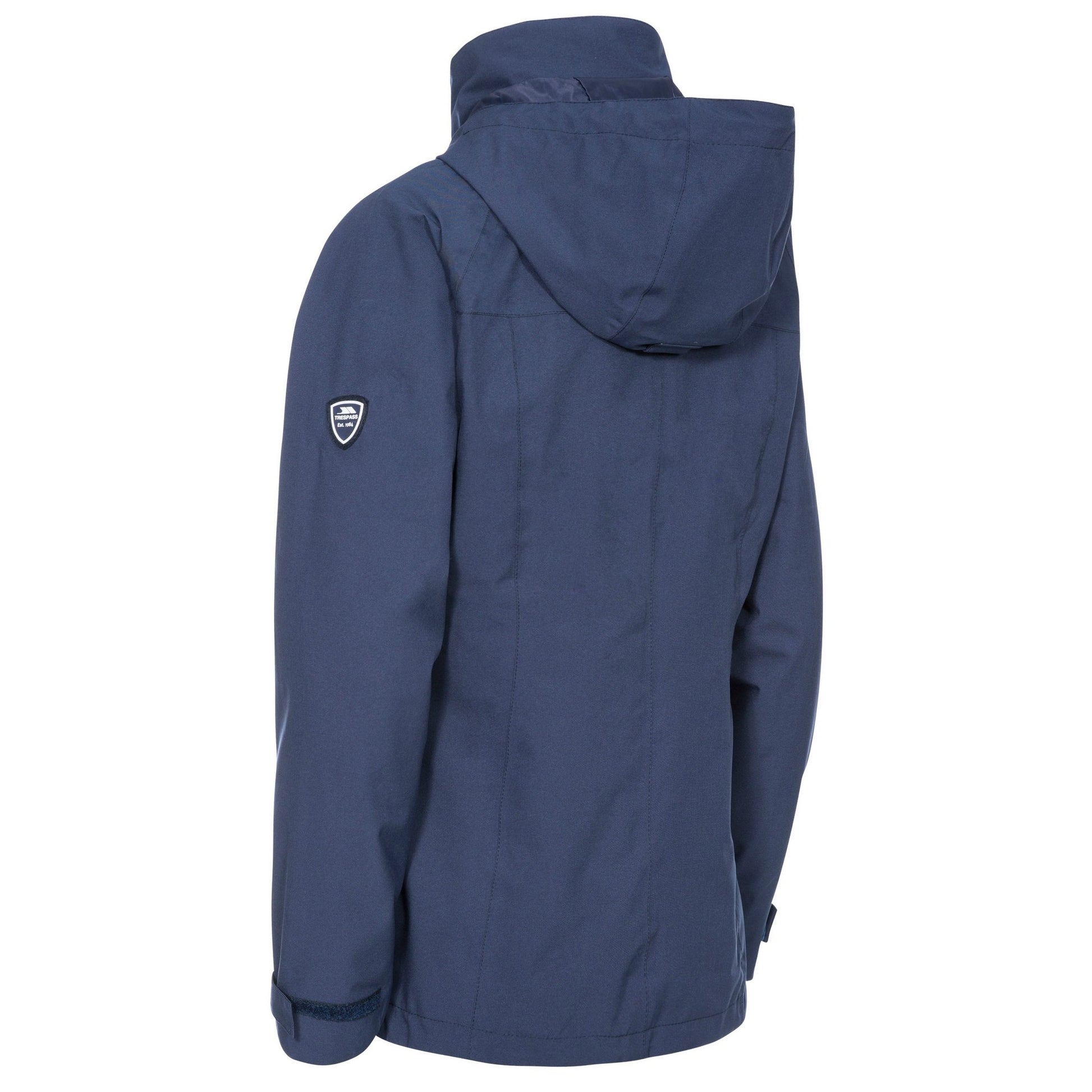 Navy - Side - Trespass Womens-Ladies Cruising Waterproof 3-In-1 Jacket