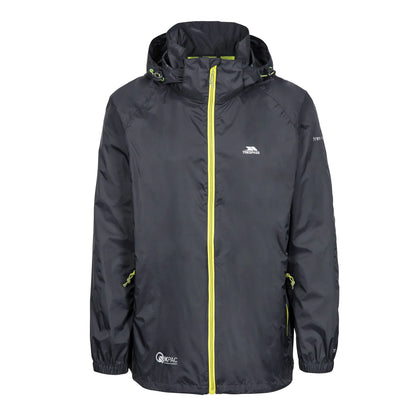 Black - Front - Trespass Qikpac X Unisex Packaway Jacket