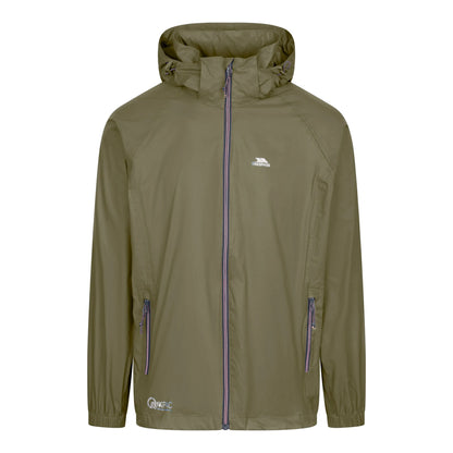 Moss - Front - Trespass Qikpac X Unisex Packaway Jacket