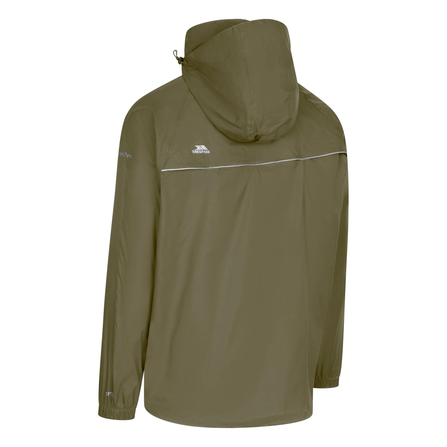 Moss - Back - Trespass Qikpac X Unisex Packaway Jacket