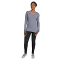 Navy Marl - Side - Trespass Womens-Ladies Caribou Casual Top