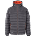 Dark Grey-Burnt Orange - Side - Trespass Mens Whitman II Down Jacket