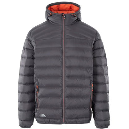 Dark Grey-Burnt Orange - Front - Trespass Mens Whitman II Down Jacket