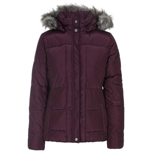 Fig - Front - Trespass Womens-ladies Nanette Faux Fur Trim Jacket