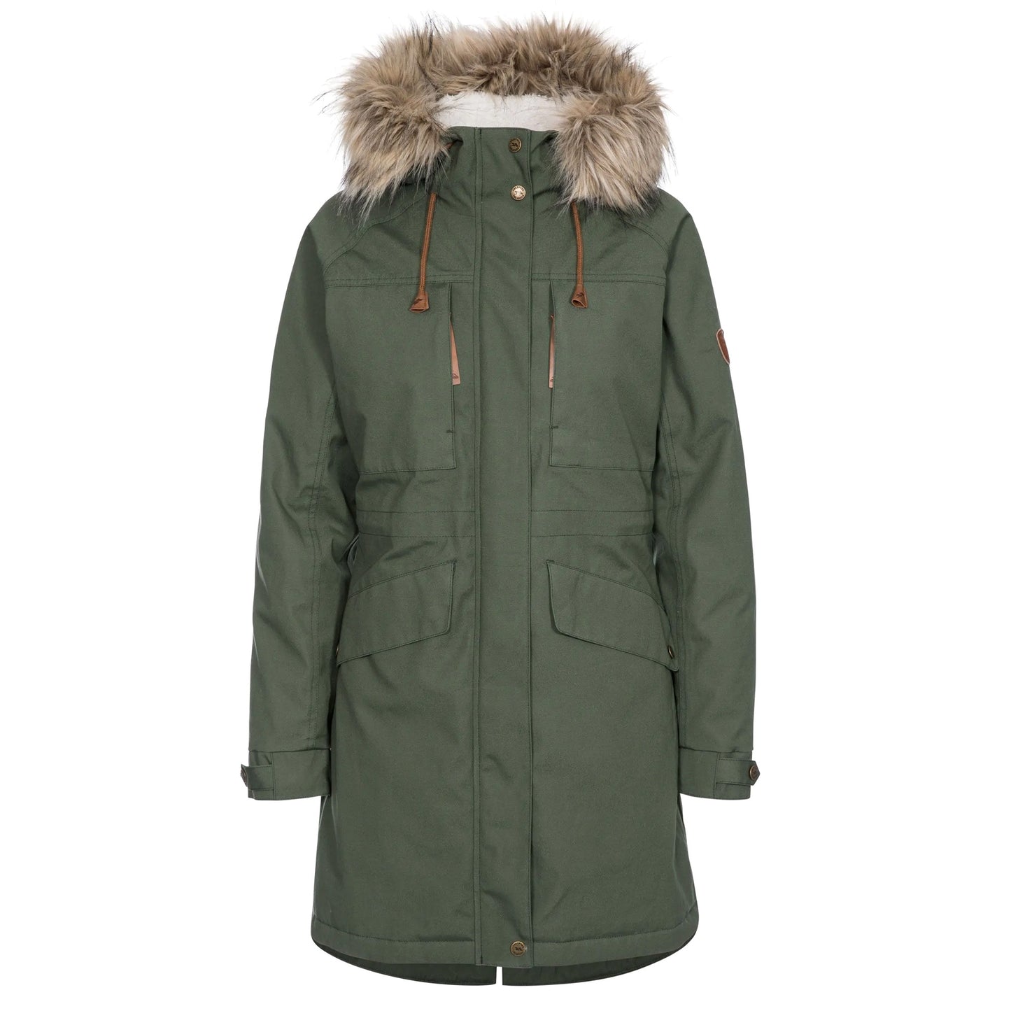 Basil - Front - Trespass Womens-Ladies Faithful Waterproof Jacket