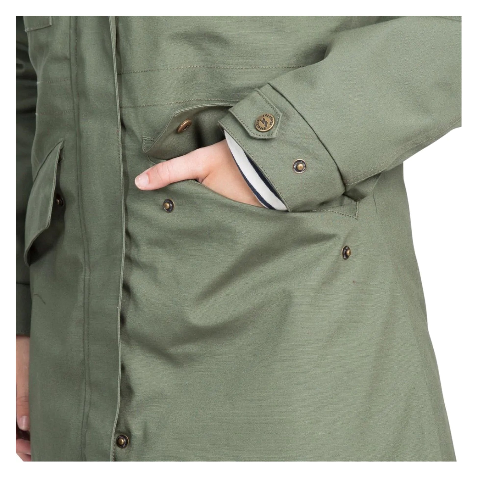 Basil - Lifestyle - Trespass Womens-Ladies Faithful Waterproof Jacket