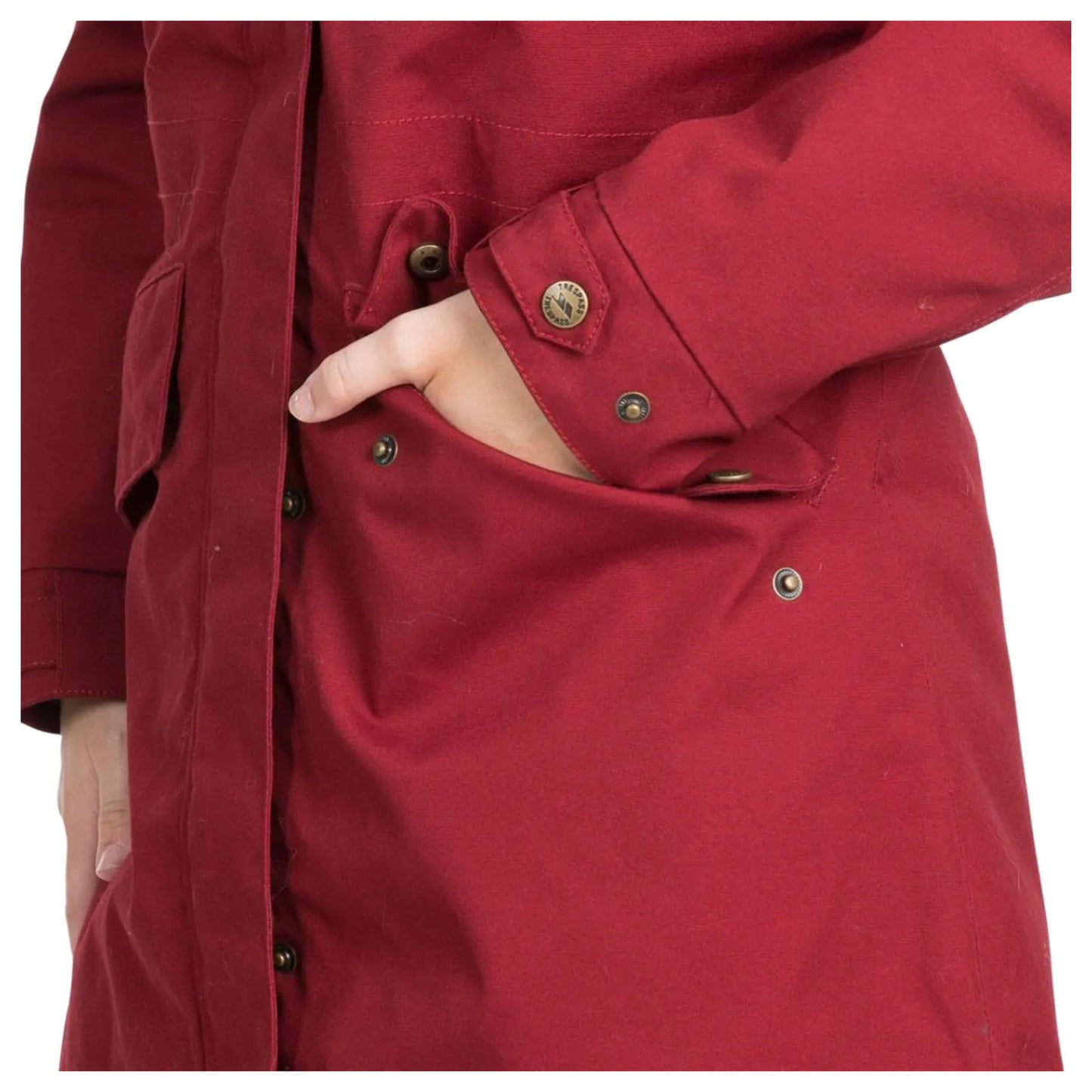 Merlot - Side - Trespass Womens-Ladies Faithful Waterproof Jacket