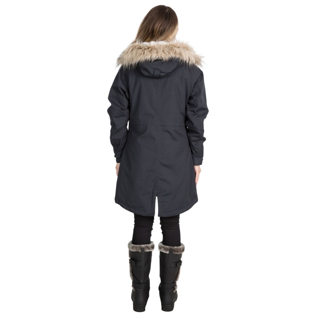 Dark Grey - Side - Trespass Womens-Ladies Faithful Waterproof Jacket