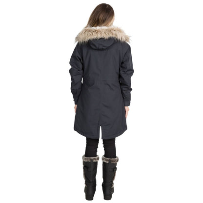 Dark Grey - Side - Trespass Womens-Ladies Faithful Waterproof Jacket