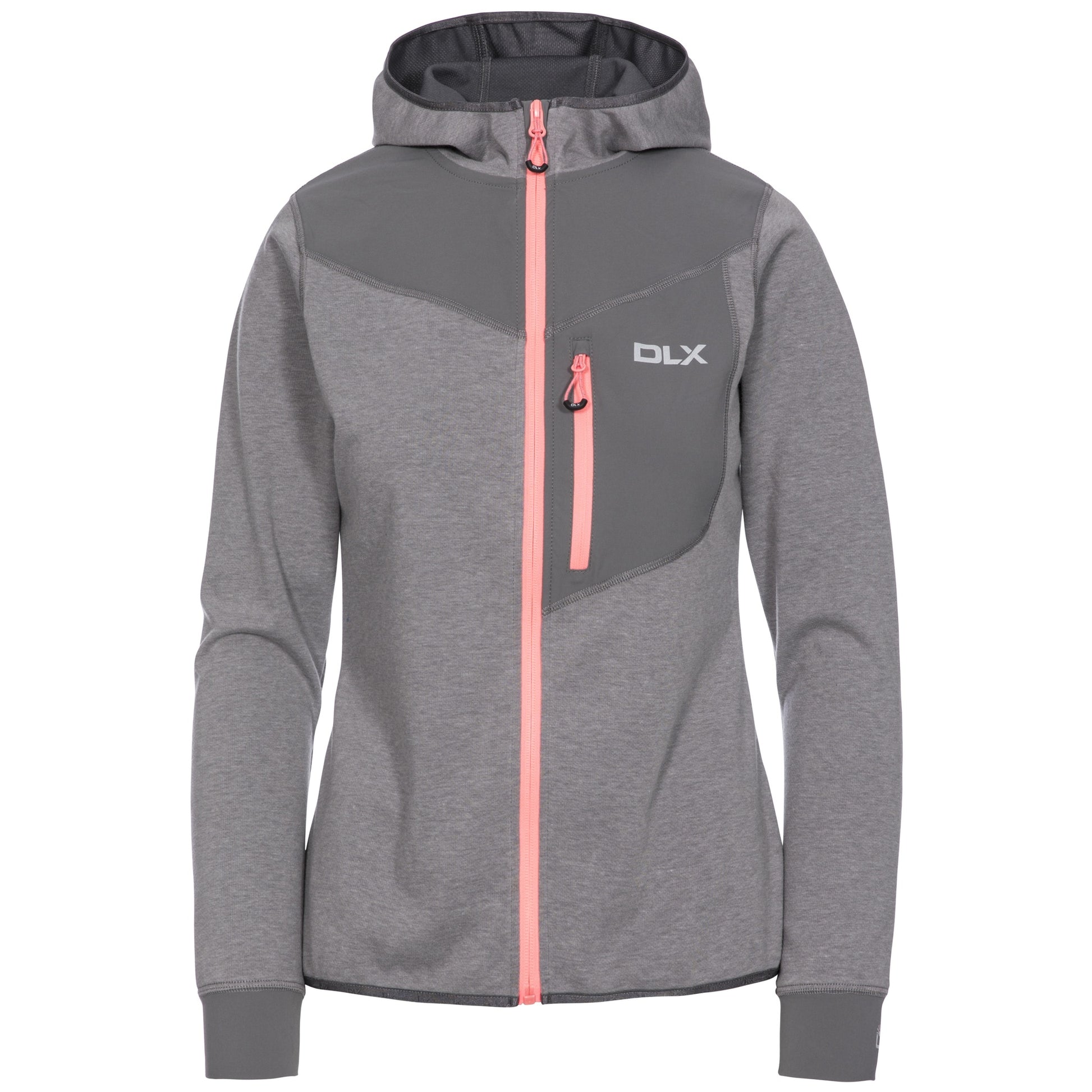 Platinum Marl - Front - Trespass Womens-Ladies Jazmin DLX Hoodie