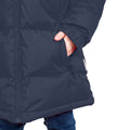 Navy - Side - Trespass Girls Tiffy Padded Coat