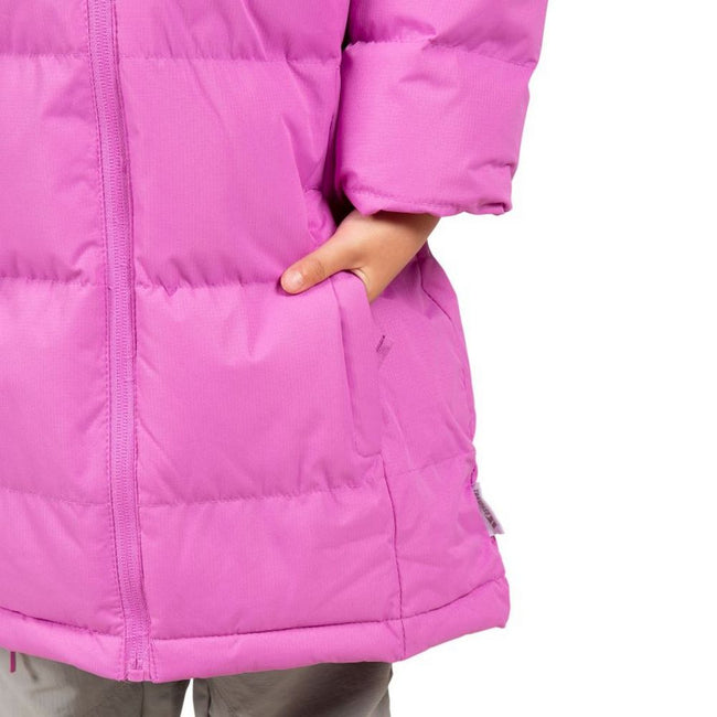 Deep Pink - Side - Trespass Girls Tiffy Padded Coat