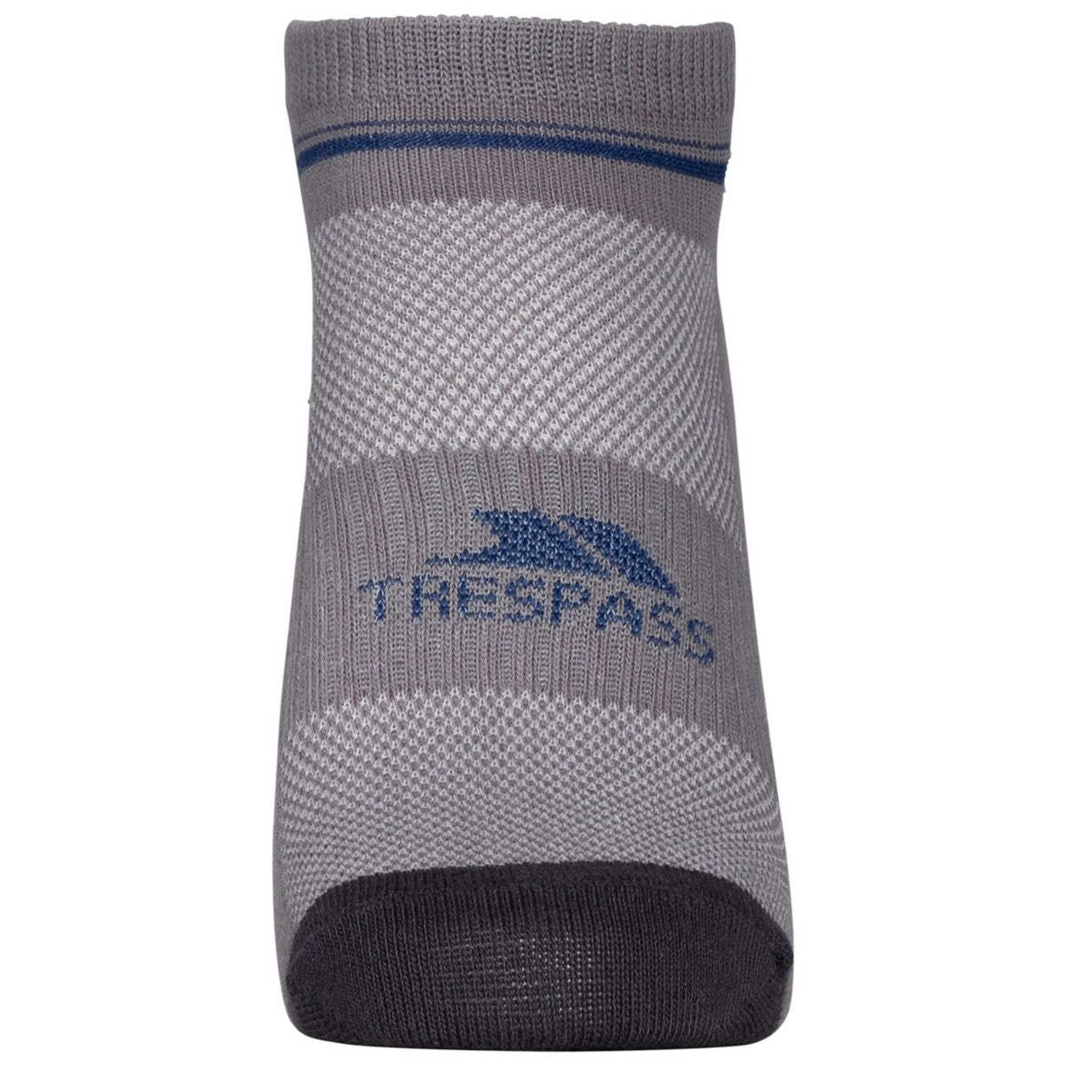 Platinum-Dark Grey - Side - Trespass Unisex Adults Isolate Coolmax Trainer Sock (Pack Of 2)