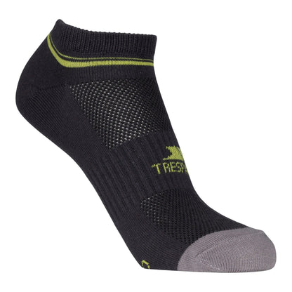 Platinum-Dark Grey - Lifestyle - Trespass Unisex Adults Isolate Coolmax Trainer Sock (Pack Of 2)