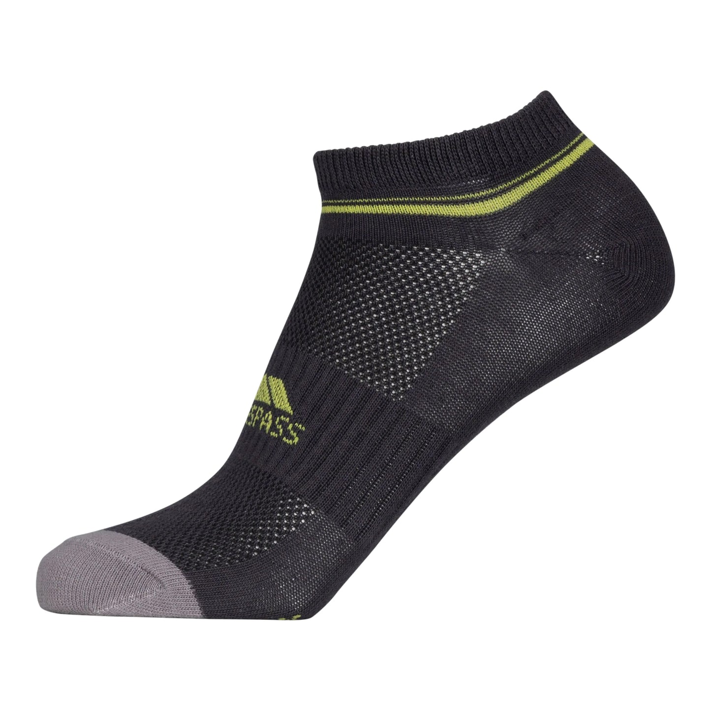 Platinum-Dark Grey - Pack Shot - Trespass Unisex Adults Isolate Coolmax Trainer Sock (Pack Of 2)