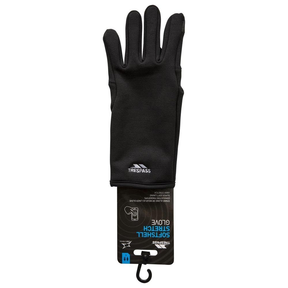 Black - Lifestyle - Trespass Unisex Adults Poliner Power Stretch Glove