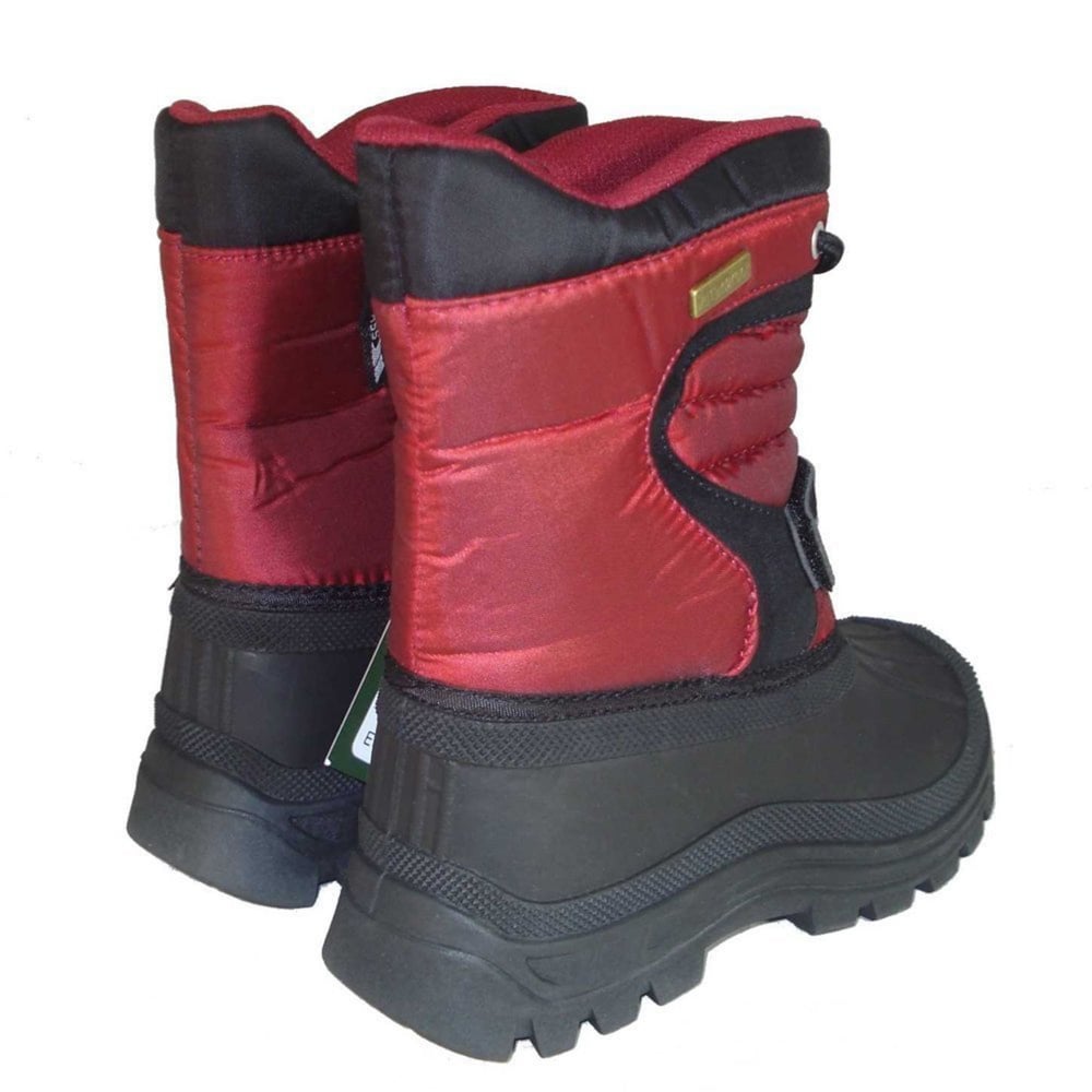 Red - Back - Trespass Youth Huskie Waterproof Snowboot